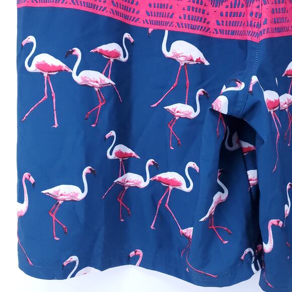 Ocean Current Mens Flamingo Colorblock Board Swim Short Side Pocket Tie Waist|38 - Picture 11 of 11